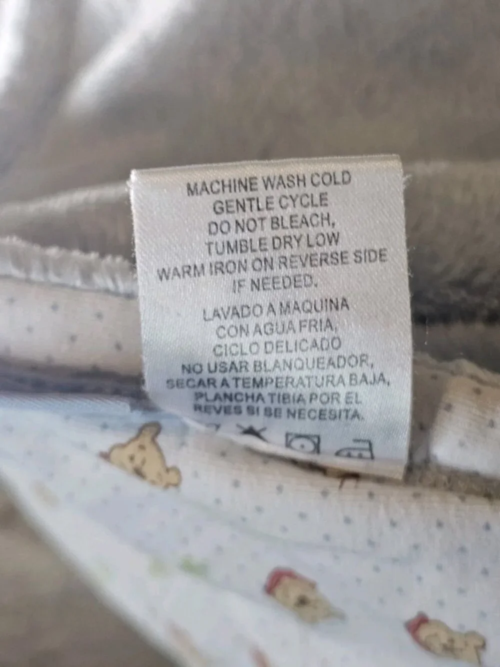 Disney Winnie The Pooh Baby Blanket Reversible Blue Plush